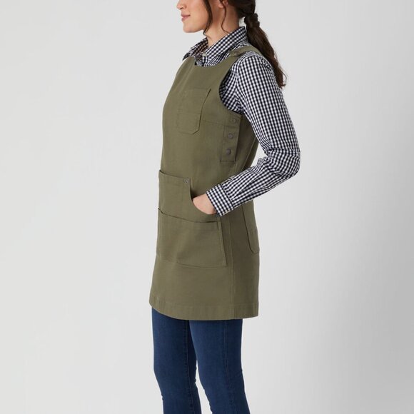 NEW Olive Green Women's DuluthFlex Fire Hose Apron Work Dress Size XS - Picture 2 of 8